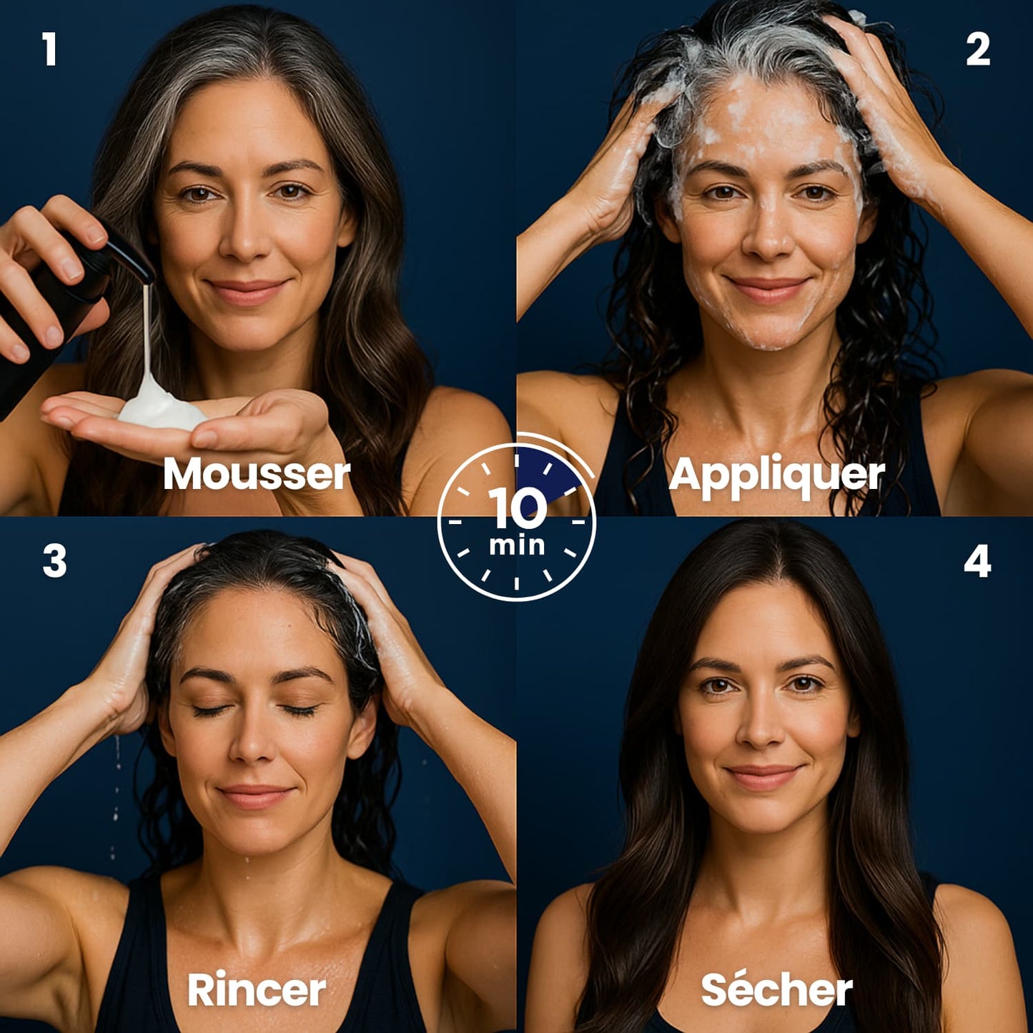 Shampoing colorant instantané