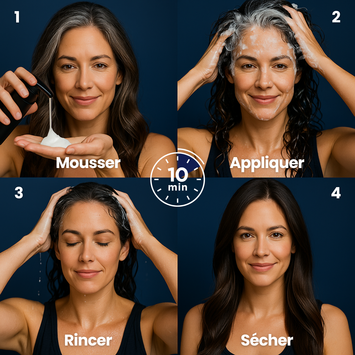 Shampoing colorant instantané