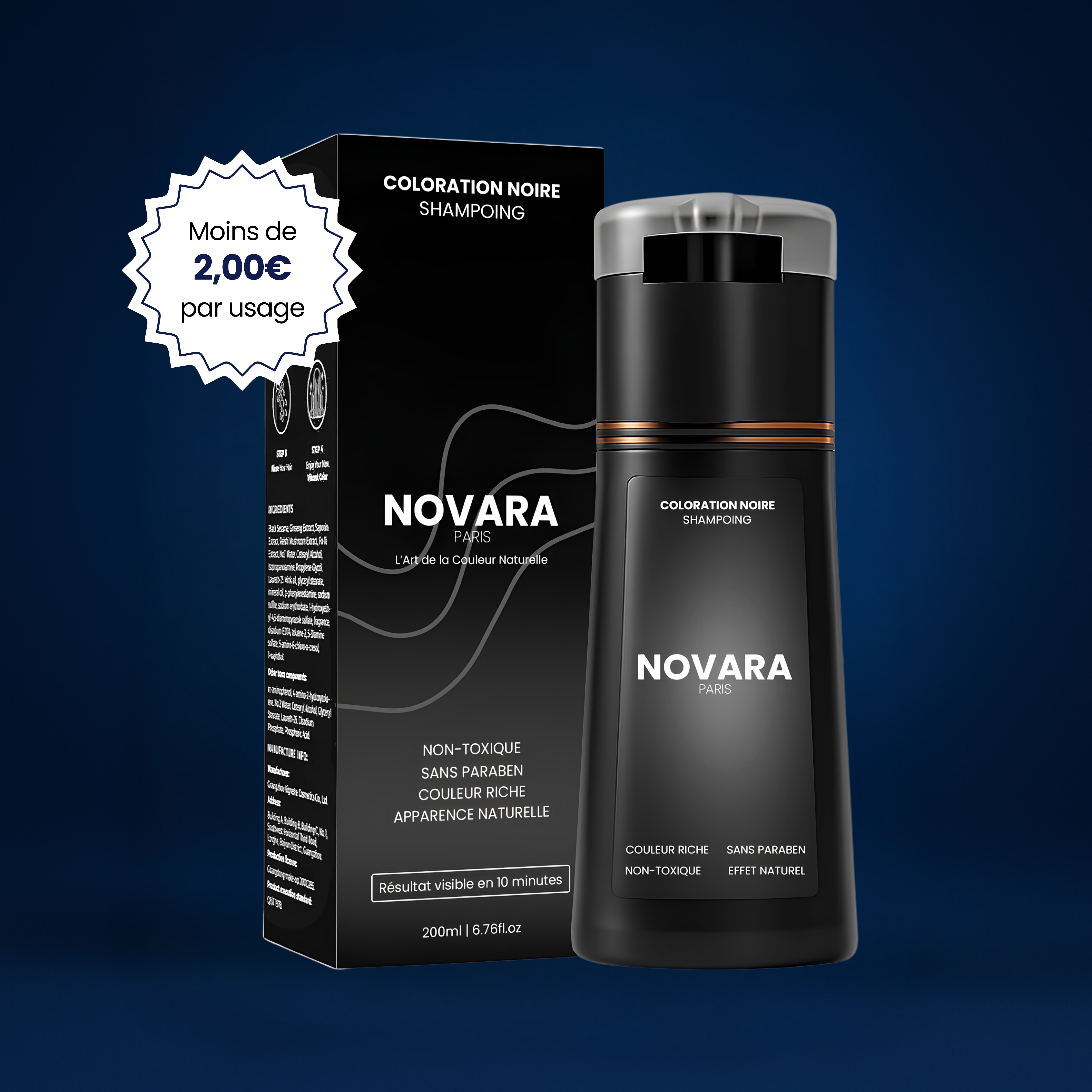Shampoing colorant instantané