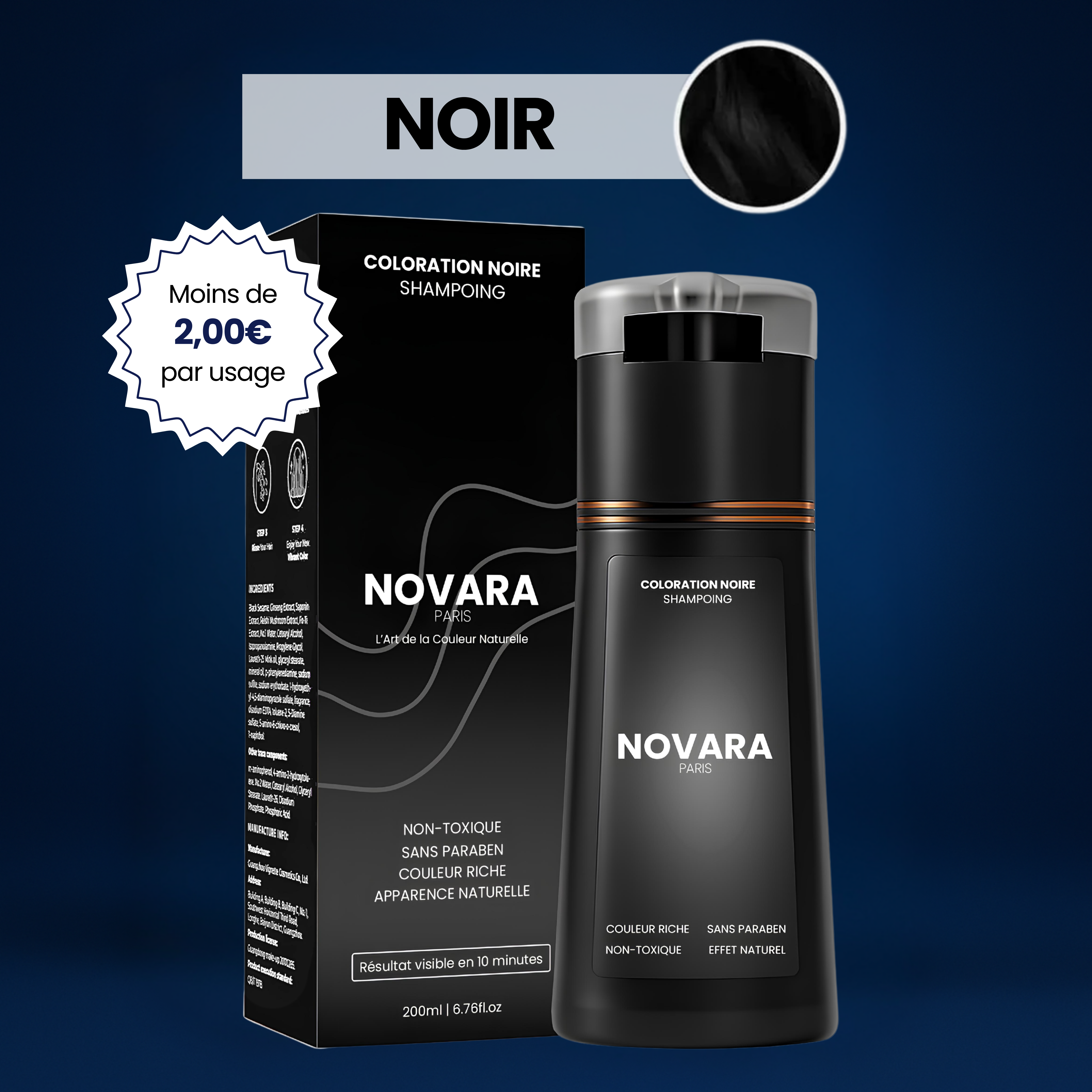 Shampoing colorant instantané