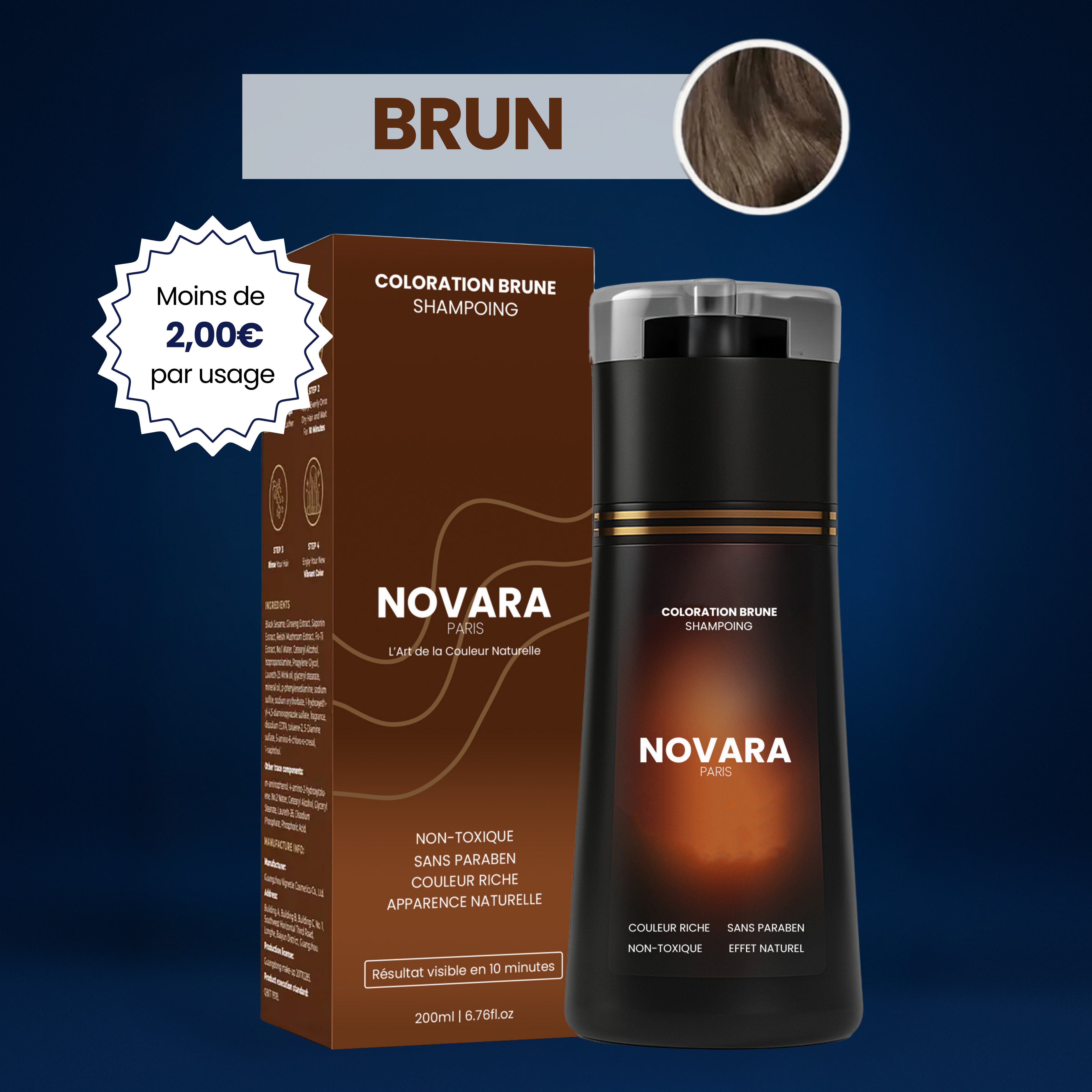 Shampoing colorant instantané